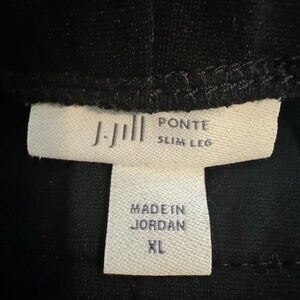 J. Jill Black Ponte Slim-Leg Trousers